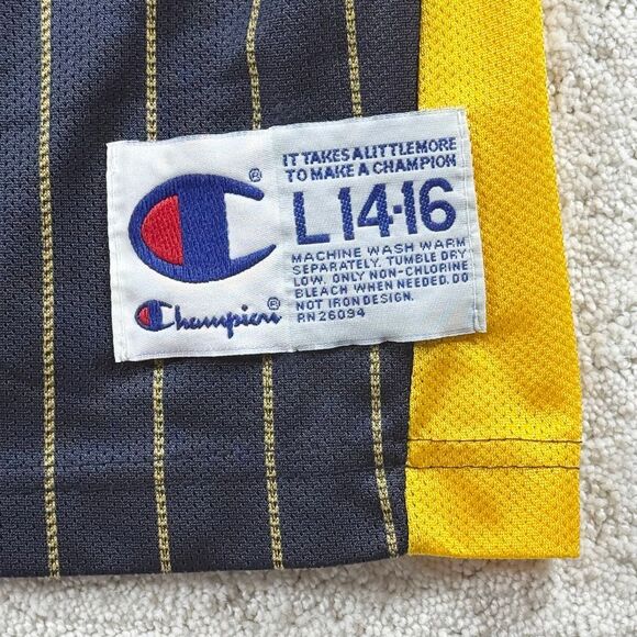 VTG Vintage Reggie Miller #31 Indiana Pacers Champion 90s Pinstripe Jersey NBA - - Picture 3 of 7